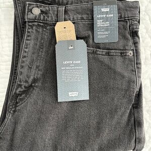 Levi's Ease Men's 505 Regular Straight Washed Black Jeans size 35 x 30